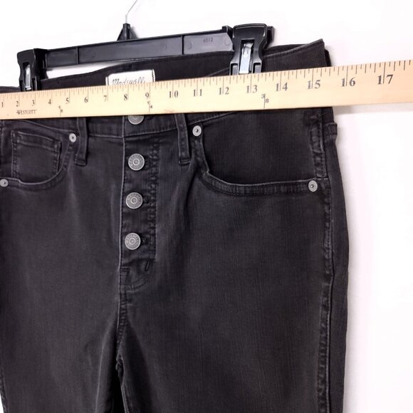 Madewell 10" High-Rise Skinny Jeans Size 29P Raw Hem Fray Button Fly - Picture 7 of 12